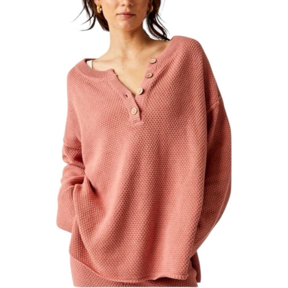 Free People Beach | Women’s Hailee Sweater in Rosie Pink XS NWT